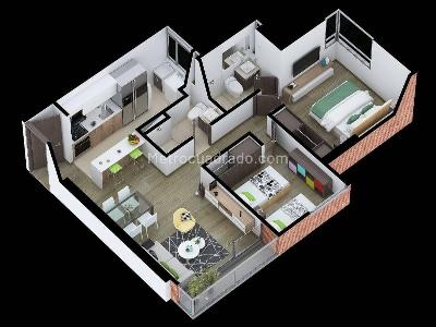 Apartamento de 2 alcobas en venta en Av Universitaria, Tunja, 55 m² · foto 3 de 5