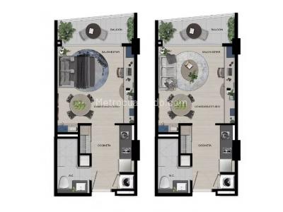 Apartaestudio en venta en Avenida Las Vegas, Sabaneta, 35 m² · foto 16 de 16