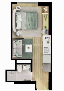 Apartaestudio en venta en A.S.D., Bogotá, 18 m² · foto 11 de 12