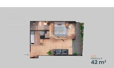 Apartaestudio en venta en Laureles, Medellín, 33 m² · foto 12 de 12