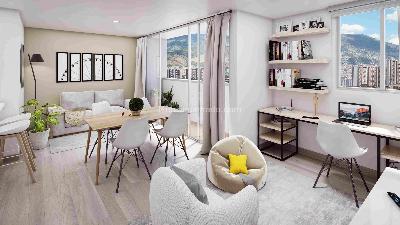 Apartamento de 2 alcobas en venta en Bucaros, Bello, 50 m² · foto 4 de 19