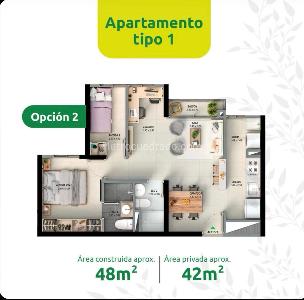 Apartamento de 2 alcobas en venta en Noteamerica, Bello, 48 m² · foto 5 de 5