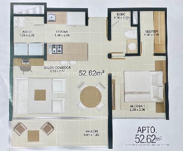 Apartaestudio en venta en San Antonio De Pereira, Rionegro, 66 m² · foto 3 de 13