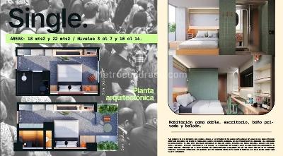 Apartaestudio en venta en Laureles, Medellín, 18 m² · foto 2 de 11