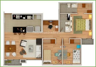 Apartamento de 3 alcobas en venta en Urbanizacion Terrazas De Santa Ines, Tunja, 68 m² · foto 12 de 16