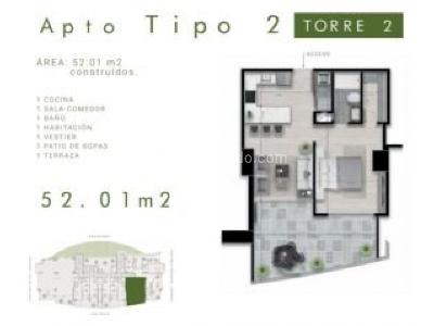 Apartaestudio en venta en Cerro De Oro, Manizales, 52 m² · foto 4 de 4
