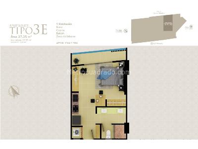 Apartaestudio en venta en Bellavista, Santa Marta, 33 m² · foto 2 de 6