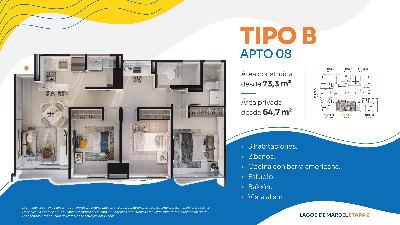 Apartamento de 3 alcobas en venta en Lagos 3, Floridablanca, 66 m² · foto 5 de 5