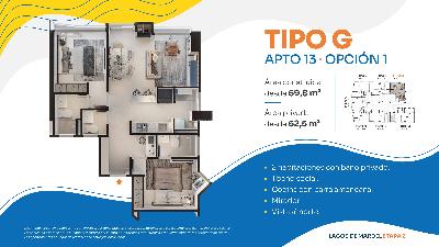 Apartamento de 2 alcobas en venta en Lagos 3, Floridablanca, 63 m² · foto 9 de 9