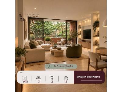 Apartamento de 3 alcobas en venta en La Frontera, Medellín, 105 m² · foto 2 de 20