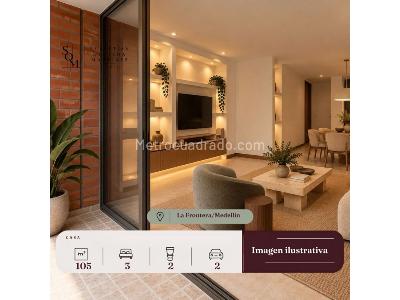 Apartamento de 3 alcobas en venta en La Frontera, Medellín, 105 m² · foto 5 de 20