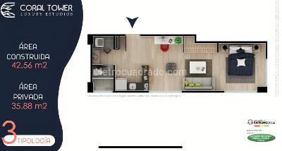 Apartaestudio en venta en El Poblado, Barranquilla · foto 3 de 4