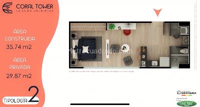 Apartaestudio en venta en El Poblado, Barranquilla · foto 4 de 4