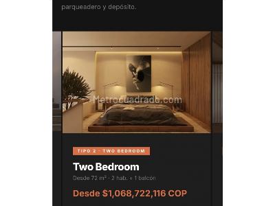 Apartamento de 2 alcobas en venta en Envigado, Envigado, 72 m² · foto 3 de 11