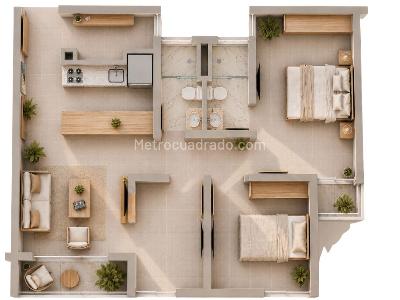 Apartamento de 2 alcobas en venta en Ricaurte, Girardot, 63 m² · foto 7 de 7