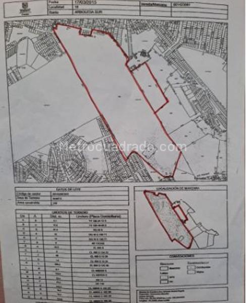 Lote en Venta, MARCO FIDEL SUAREZ I, Bogotá D.C. - Más