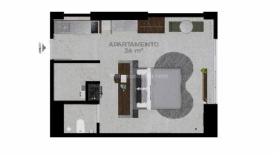Apartamento de 1 alcoba en venta en El Poblado, Medellín, 35 m² · foto 5 de 5
