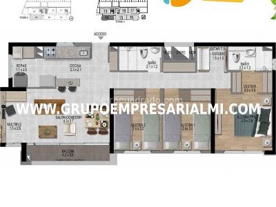 Apartamento en venta en Calasanz, Medellín · foto 2 de 3