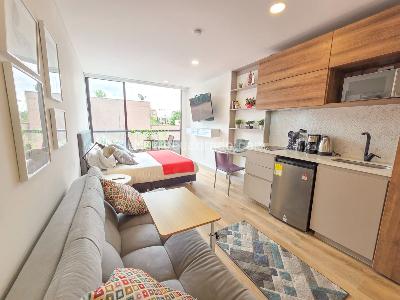 Apartaestudio en venta en Chico Norte, Bogotá, 28 m² · foto 3 de 11