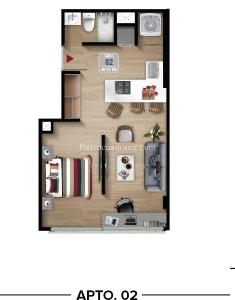 Apartamento de 1 alcoba en venta en Cedritos, Bogotá, 40 m² · foto 7 de 7