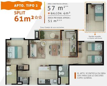 Apartamento de 2 alcobas en venta en Girardot, Girardot, 57 m² · foto 19 de 20