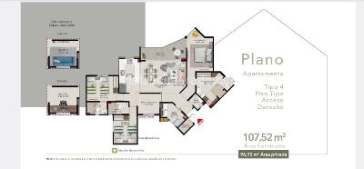 Apartamento de 3 alcobas en venta en Valle Del Lili, Cali, 107 m² · foto 7 de 9