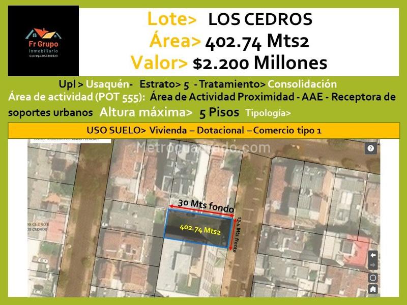 Lote en Venta, NUEVA AUTOPISTA LOS CEDROS, Bogotá D.C. - Vista 2