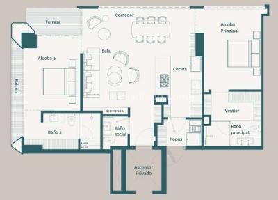 Apartamento de 2 alcobas en venta en Chapinero, Bogotá, 120 m² · foto 2 de 13