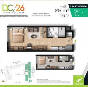 Apartaestudio en arriendo en Modelia, Bogotá, 25 m² · foto 14 de 20