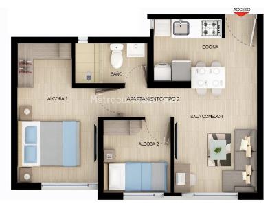 Apartamento de 2 alcobas en arriendo en Suba Pinar, Bogotá, 40 m² · foto 16 de 16