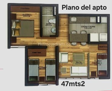 Apartamento de 2 alcobas en venta en Perdomo Ciudad Bolivar, Bogotá, 47 m² · foto 10 de 10