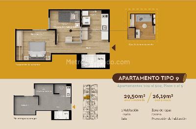 Apartamento de 1 alcoba en venta en Torres De San Antonio Norte, Bogotá, 27 m² · foto 12 de 20