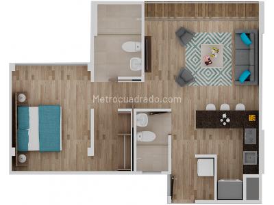 Apartamento de 1 alcoba en venta en Guaymaral, Chía, 61 m² · foto 16 de 19