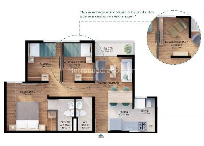 Apartamento de 2 alcobas en venta en Santa Ana, Bello, 52 m² · foto 8 de 8