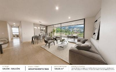 Apartamento de 3 alcobas en venta en El Poblado, Medellín, 128 m² · foto 4 de 20