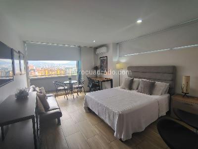 Apartamento de 1 alcoba en arriendo en La Aguacatala, Medellín, 38 m² · foto 3 de 9