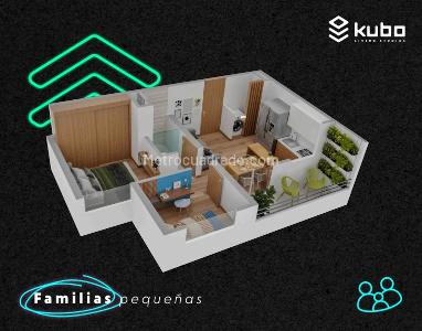 Apartamento de 2 alcobas en venta en Bosques De Niza, Manizales, 40 m² · foto 3 de 5