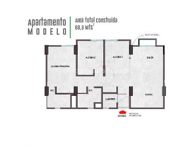 Apartamento de 3 alcobas en venta en Vereda La Balsa 1, Chía, 60 m² · foto 10 de 13