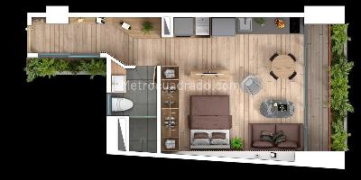 Apartamento de 1 alcoba en venta en Santa Barbara, Bogotá, 36 m² · foto 2 de 10