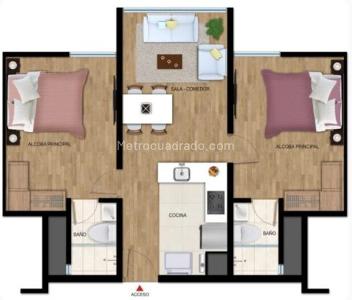Apartamento de 2 alcobas en venta en San Jose De Usaquen, Bogotá, 47 m² · foto 12 de 12