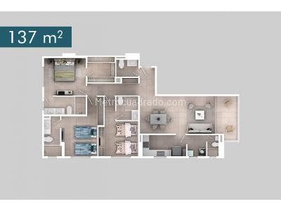 Apartamento de 3 alcobas en venta en El Prado, Santa Marta, 137 m² · foto 13 de 14