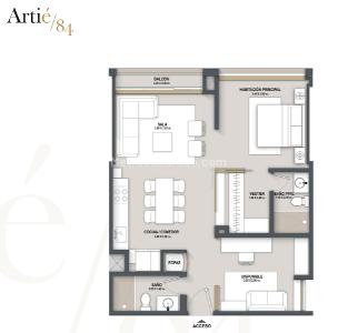 Apartamento de 2 alcobas en venta en La Cabrera, Bogotá, 68 m² · foto 12 de 18