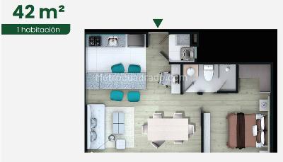 Apartaestudio en venta en Vereda Canelon, Cajicá, 39 m² · foto 2 de 20