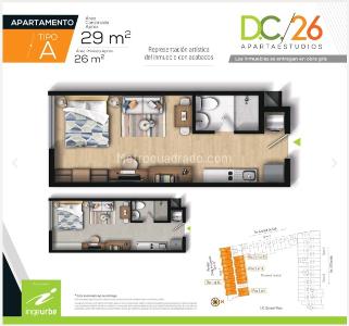 Apartaestudio en venta en Capellania, Bogotá, 26 m² · foto 4 de 19