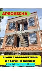 Apartaestudio en Arriendo, CANEY CIUDAD REAL Sur, Cali