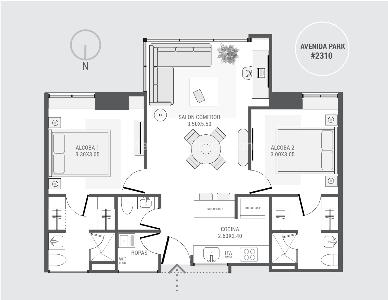 Apartamento en venta en El Poblado Castropol, Medellín · foto 7 de 20