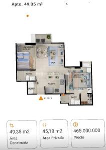 Apartamento de 1 alcoba en venta en Serena Del Mar, Cartagena, 45 m² · foto 5 de 20