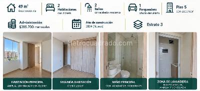 Apartamento de 2 alcobas en venta en Chia, Chía, 49 m² · foto 2 de 11