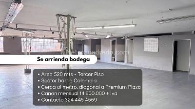 Bodega en Arriendo, BARRIO COLOMBIA Suroriente, Medellín