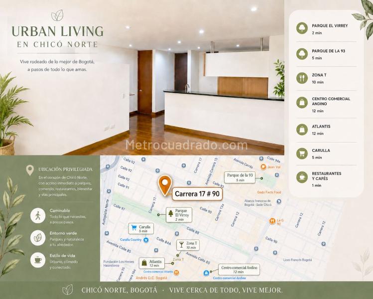 Apartamento en Arriendo, CHICO NORTE   Zona Urbana, Bogotá D.C. – pohled 2